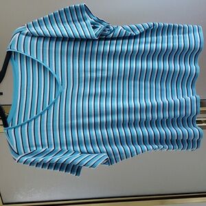 Short sleeve, v-neck Talbots top. 100% cotton.